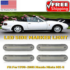 Clear Front Rear Side Marker Light For 1990-2005 Mazda Miata Mx-5 Se Ls Base