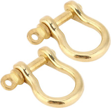 2pcs D-ring Shackle Pure Brass Screw Pin Anchor Shackle Bow Shackle U Type Fob K