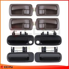 For 92-96 Toyota Camry 4x Inside Door Handles Brown 4x Outside Black Left Right