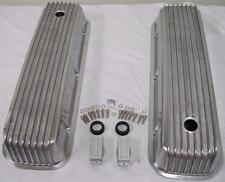 Big Block Chevy Polished Aluminum Valve Covers Tall Finned 396 454 496 Display