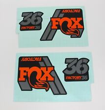 Fox Factory 36 Fork Decals Black Orange Gray Stickers