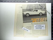 3 Pg 1968 Mustang 428 Cobra Jet Magazine Feature Ad Engine Shot 66 67 68 69 H34