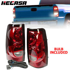 Fit For 2003-06 Chevy Silverado 1500 2500 3500 Pickup Red Tail Lights W Bulbs