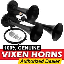 Vixen Horns Train Air Horn 3 Trumpets Black For Truckcarsuv Loud Sound 12v24v