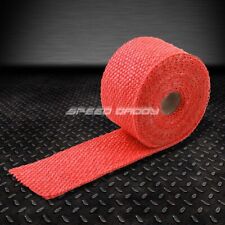 15ft180l 2w Exhaust Header Turbo Manifold Pipe Red Heat Shield Wrap Tape
