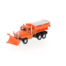 6 Snow Plow Salt Truck Diecast Metal Model Toy With Swivel Pull Action- Orange