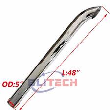 5od Chrome Curved Exhaust Stack Pipe 5 X 48 Inch Length Truck Pipe
