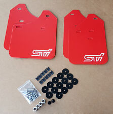 Sr 02-07 Mud Flaps Set Red W Hardware Kit Custom Vinyl A