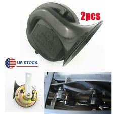 2pcs 12v 110db Car Loud Dual-tone Snail Electric Horn Black Universal Us Stock