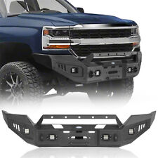 Off-road Front Bumper Wwinch Plate Lights For 2016-2018 Chevy Silverado 1500