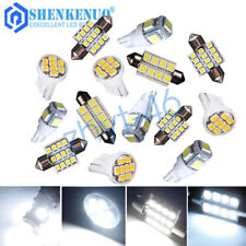 14x Combo Led Car Interior Inside Lights Dome Map Door License Plate Bulbs White