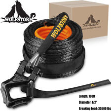 Synthetic Winch Rope 12x100ft 35500lbs Winch Cable Line Rope Off Road For Atv