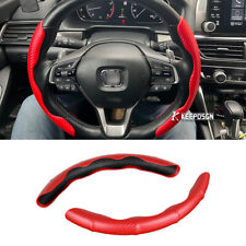 For Honda Civic Accord Steering Wheel Cover Protector Non-slip Carbon Fiber Red