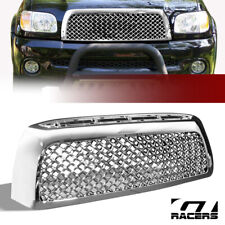 For 2007-2009 Toyota Tundra Chrome Tr-sport Mesh Front Bumper Grill Grille Abs