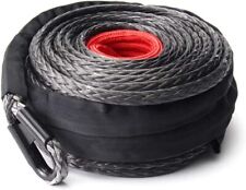 Synthetic Winch Rope 38 X 85 25000 Ibs Winch Cable Line With Protective Sle