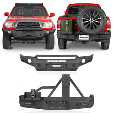 Front Rear Bumper For 2005-2011 Toyota Tacoma Wtire Carrier Jerry Can Holder