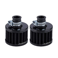 2 Pcs Cold Air Intake Filter Turbo Vent Crankcase Car Breather Valve Cover 12mm