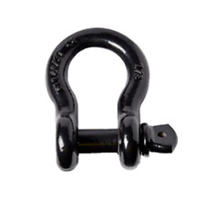 78 Black D-ring Bow Shackle Screw W 1 Pin Clevis Rigging Hummer Towing 6.5ton