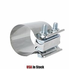 2.5 2 12 Stainless Steel Butt Joint Band Exhaust Clamp Sleeve Coupler T304