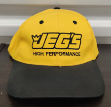 Nos Brand New Jegs High Performance Parts Yellow Black Racing Snapback Hat Cap