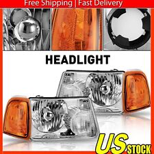 For 01-11 Ford Ranger Chrome Replacement Headlamp Housing Amber Corner Headlight