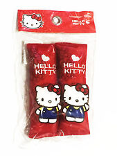 Hello Kitty Sanrio Car Accessory 2 Pieces Seat Belt Covers Shoulder Pads Red