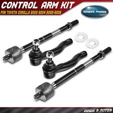 4x Outer Inner Tie Rod End For Toyota Corolla 2003 2004 2005 2006-2008 L4 1.8l
