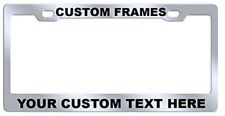 Custom Personalized Chrome Metal License Plate Frame Tag