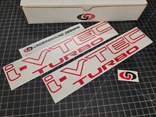 I-vtec Turbo 2-pack Vinyl Decal 12 Vtec Sticker For Honda Civic Si Type R Rsx