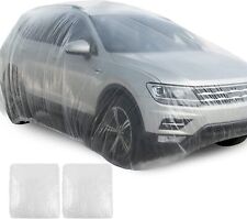 125pcs Disposable Dustproof Waterproof Plastic Transparent Universal Car Cover