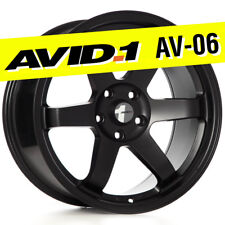 Avid.1 Av-06 18x9.5 Flat Black 5x114.3 24 Wheel Jdm Te37 Concave Fits 350z G35