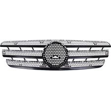 Grille For 2003-2005 Mercedes Benz Ml350 2002-2005 Ml500 Silver Plastic