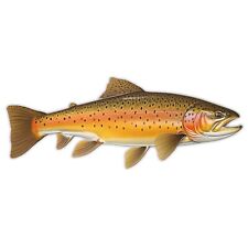 Brown Trout Sticker Fish Rainbow Cooler Boat Car Vehicle Window Bumper Decal