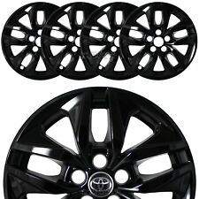 4 Fit Toyota Sienna Le Xle 2021-2024 Black 17 Wheel Skins Rim Covers Hub Caps