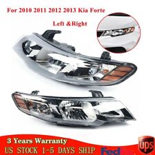Headlights Set For 2010 2011 2012 2013 Kia Forte Pair Halogen Headlamps Black