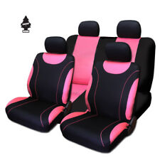 For Chevrolet New Black And Pink Cloth Car Truck Seat Covers With Gift Full Set