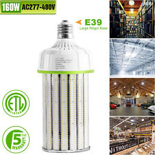 Ac277-480v 160w Led Corn Light Industrial Warehouse Gym High Bay Cob Bulbs 6000k