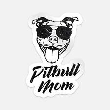 Pitbull Mom Funny Sticker Vinyl Car Bumper Decal
