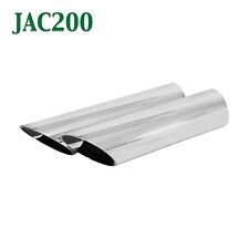 Jac200 Pair 2-2 116 Chrome Angle Cut Exhaust Tips 2 14 Outlet 9 Long
