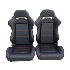 Universal Black Leather Leftright Reclinable Racing Car Seats Slider