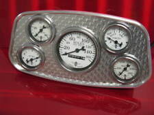 1934 Ford Style Gauge Panel With Engine Turned Insert