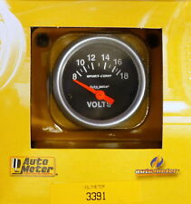 Auto Meter 3391 Sport Comp Voltmeter Volt Meter Gauge 2 116 8 - 18 Volts