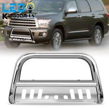 3 Bull Bar Push Bumper Grille Guard Fit For 07-2021 Toyota Tundra 08-22 Sequoia