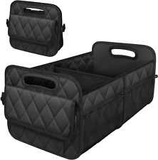 Car Trunk Organizer And Storage With 6 Pocket Waterproof Polyester Black