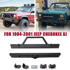 Front Rear Bumper Winch Mount Plate Kit For 1984-2001 Jeep Cherokee Xj