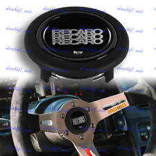 Silver Bk Horn Button Jdm Recaro Racing Fits Momo Nrg Raid Steering Wheel Sport