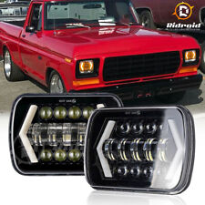 Dodge D150 D250 D350 Ram 50 Pair 5x7 7x6 Led Headlights Projector Drl H4 Lamps
