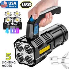 Super Bright 12000000lm Led Torch Tactical Flashlight Usb Rechargeable Spotlight