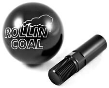 2.25 Billet Aluminum Black Rollin Coal Shift Knob Fits 89-18 Dodge Ram Cummins