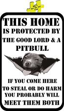 Pitty This Home Is Protected By A Pitbull Funny Decal Sticker P330